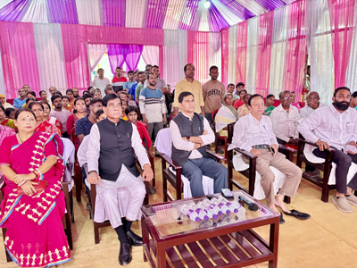 Minister Sudhangshu Das, Mayor of AMC, Dipak Majumder attended the Mann Ki Baat event of Prime Minister Narendra Modi at 7 Ramnagar Mandal in Agartala on November 30.